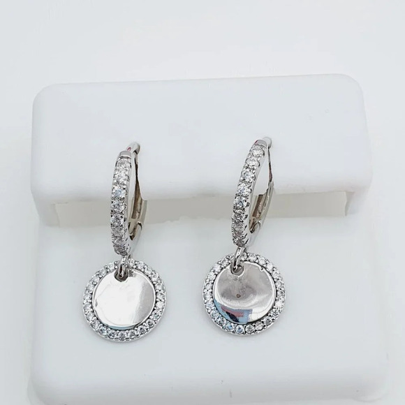 - "925 Sterling Silver Cubic Zirconia Earrings, U19254704 - Picture 2 of 11